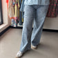 Olivia Wide Leg Floral Denim