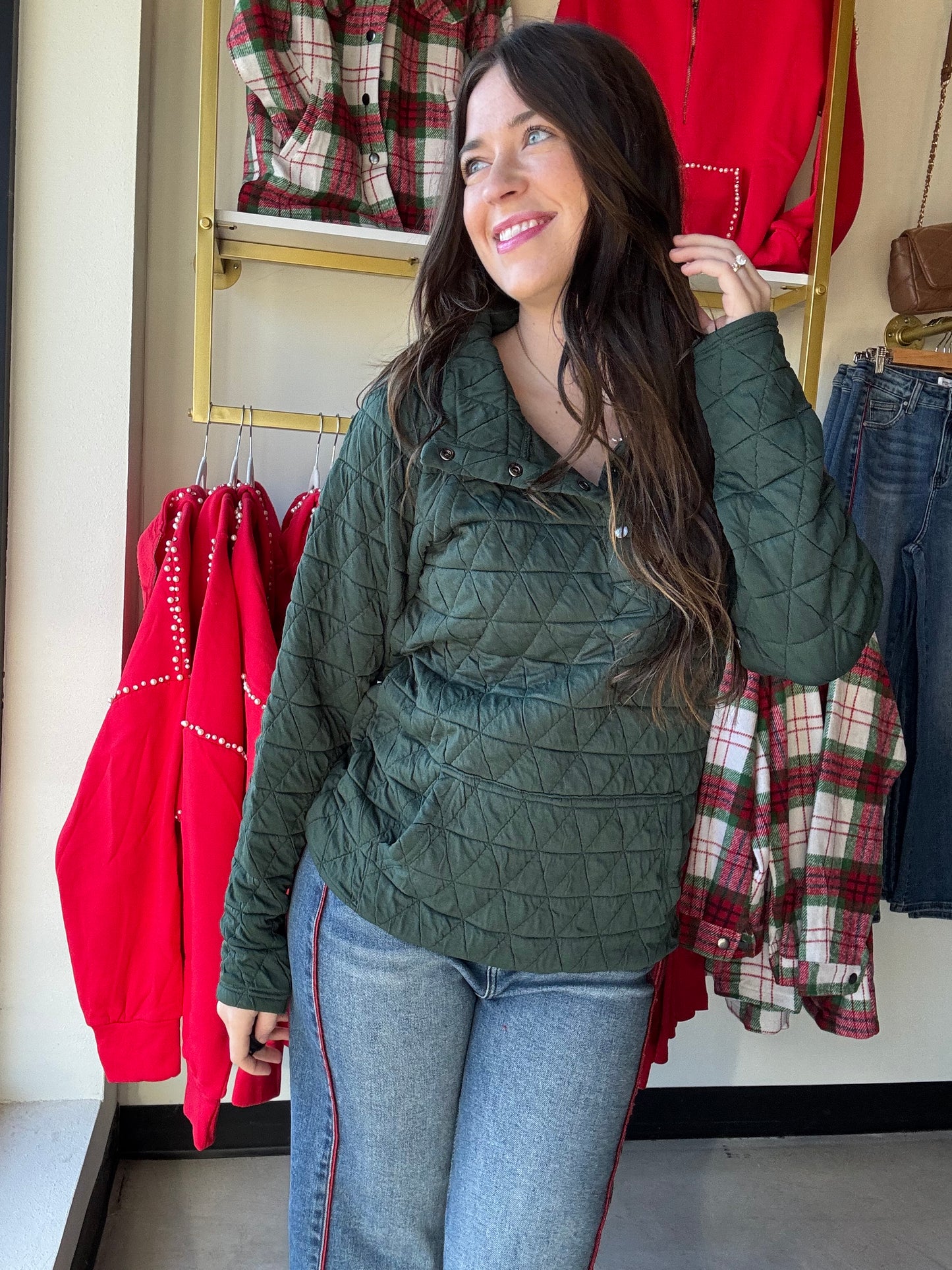 Hunter Geometric Snap Pullover