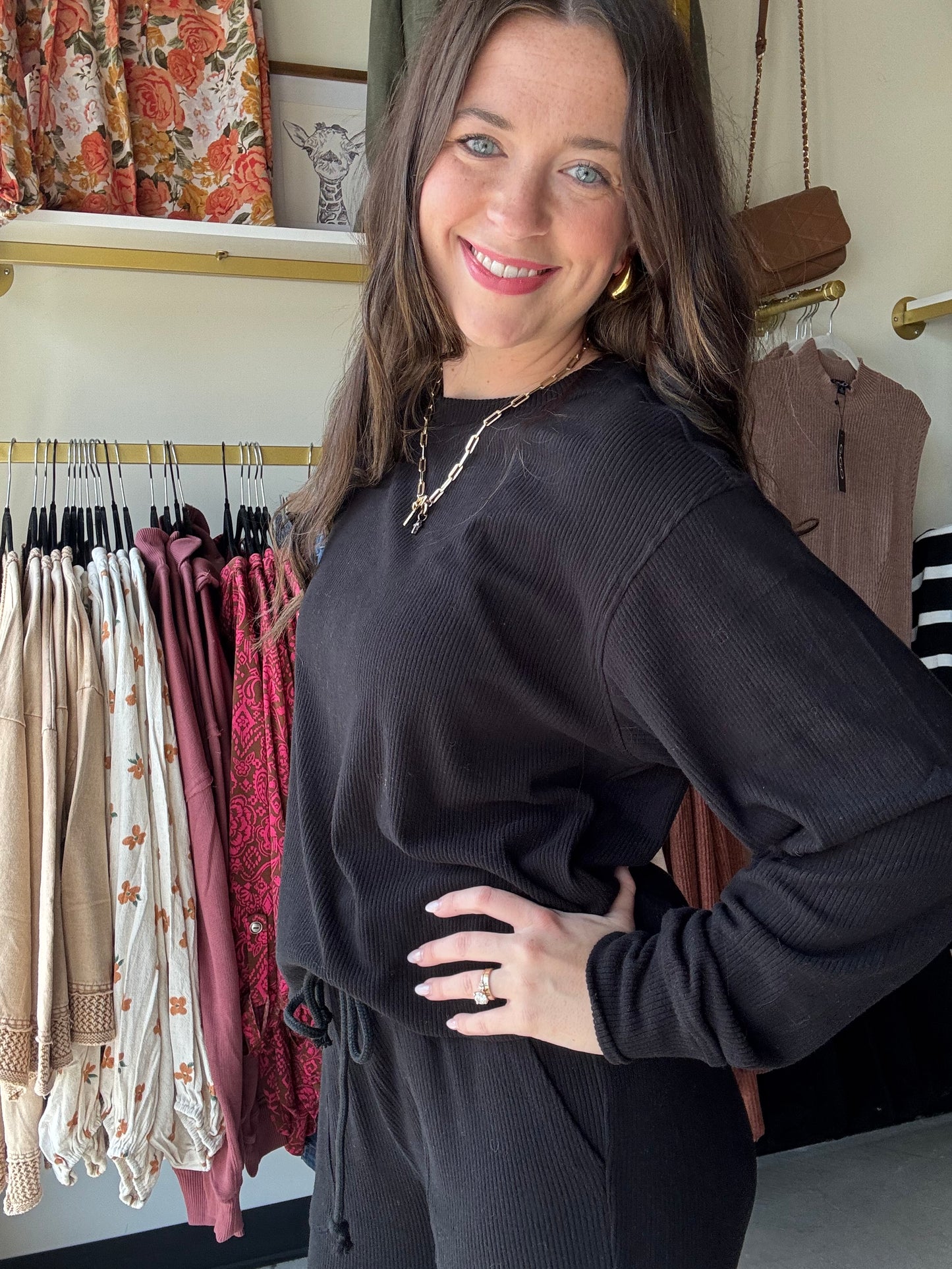 Black Corrine Pullover