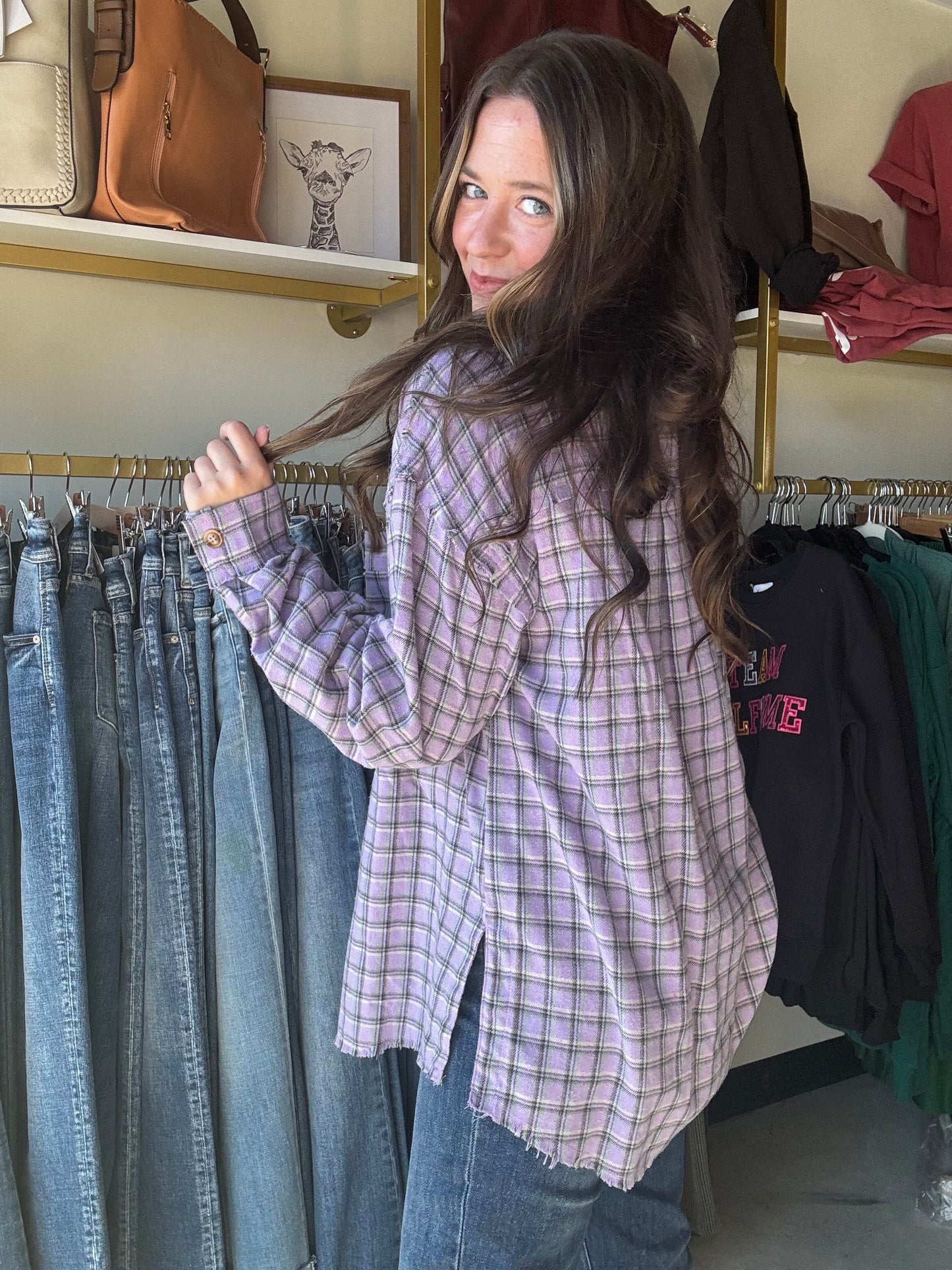 Lavender Fray Flannel