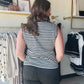 Black & White Knit Sweater Tank
