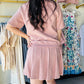 Rose Pleated Mini Skort