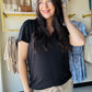 Black Tatiana V Neck