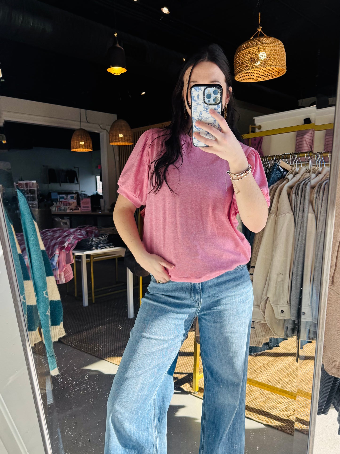 Heathered Pink Katie Cozy Top