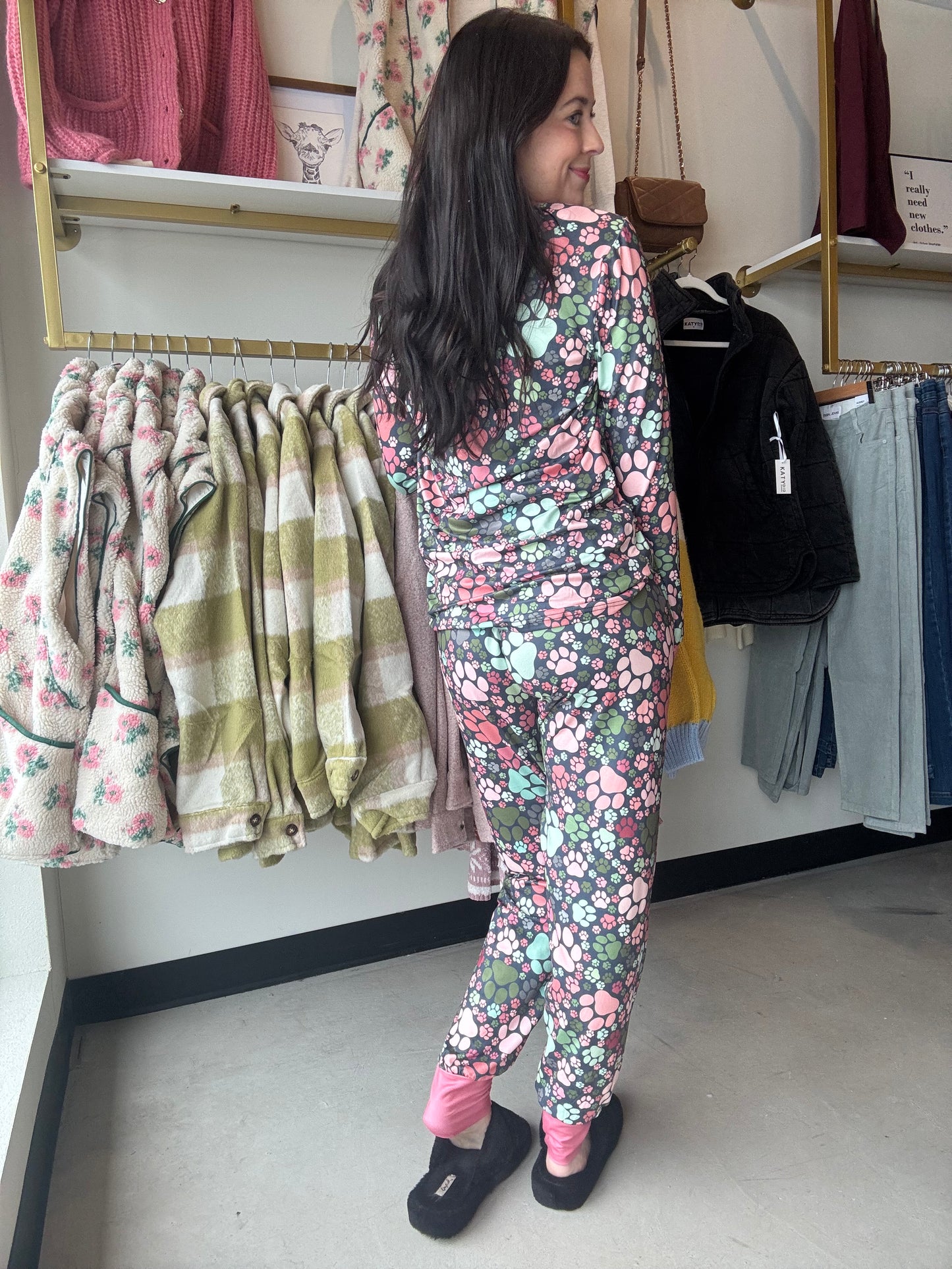 Paw Print Jogger PJ Set