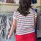 Americana Stripes Open Knit Top