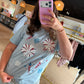 Blue Shimmer Fireworks Tee