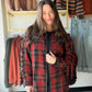 Raw Hem Plaid Jacket