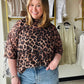 Leopard Boxy Mesh Top