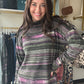 Pink Flambe Mock Neck