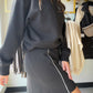 Piping Detail Knit Skort