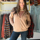 Taupe Zip Up Sweater Hoodie