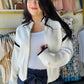 Ivory Navy Lanette Jacket