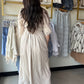 Natural Smocking Midi Dress