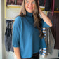 Teal Soft Mockneck Sweater