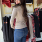 Ash Mocha Microfiber Mock Neck
