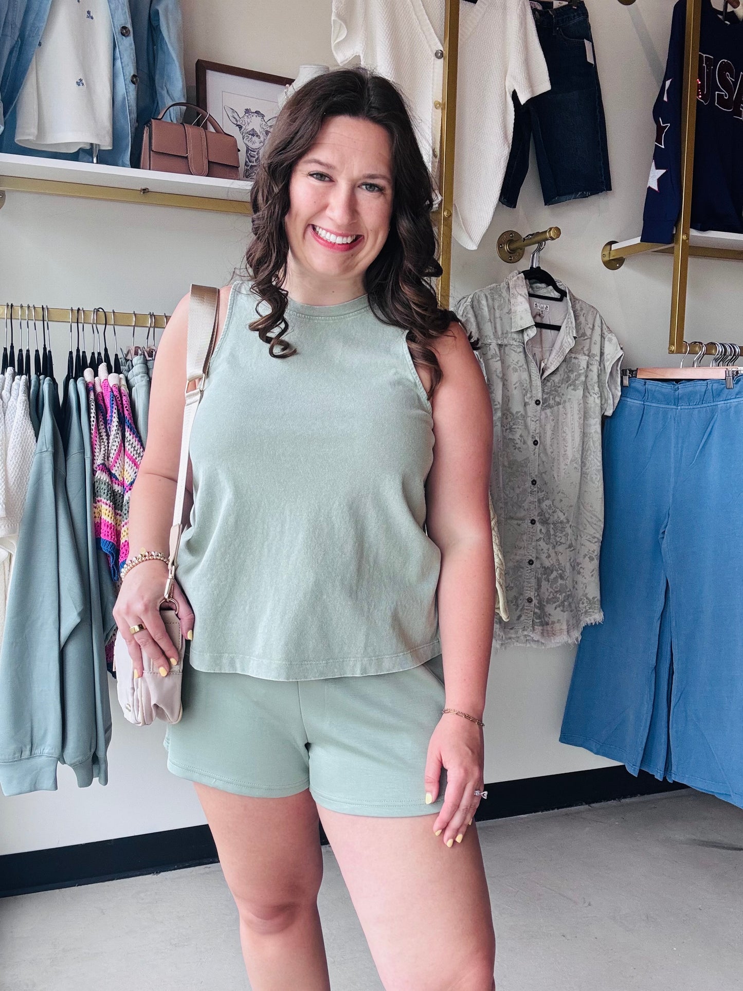 Sage Mineral Washed Tank