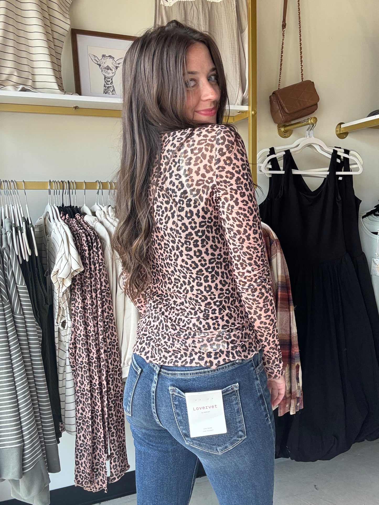 Keagen Mesh Top - Leopard