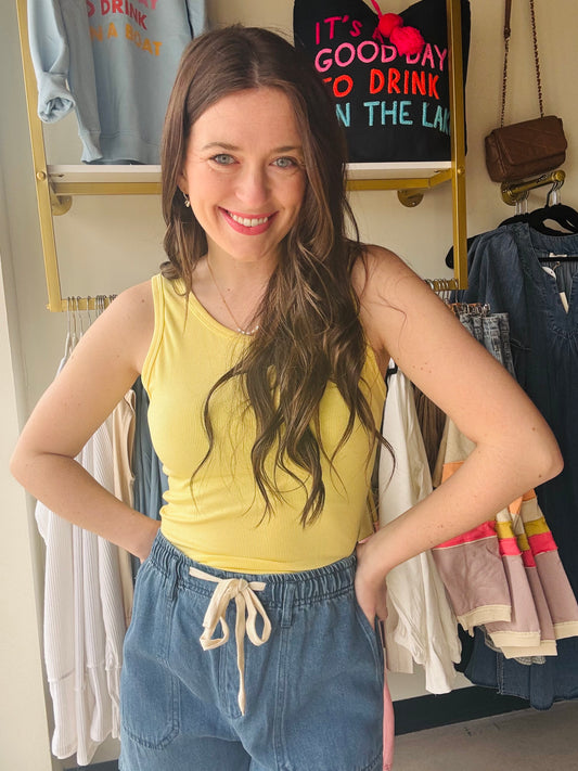 Soft Yellow Hold Tight Tank