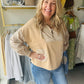 Camel Stripe Half Zip