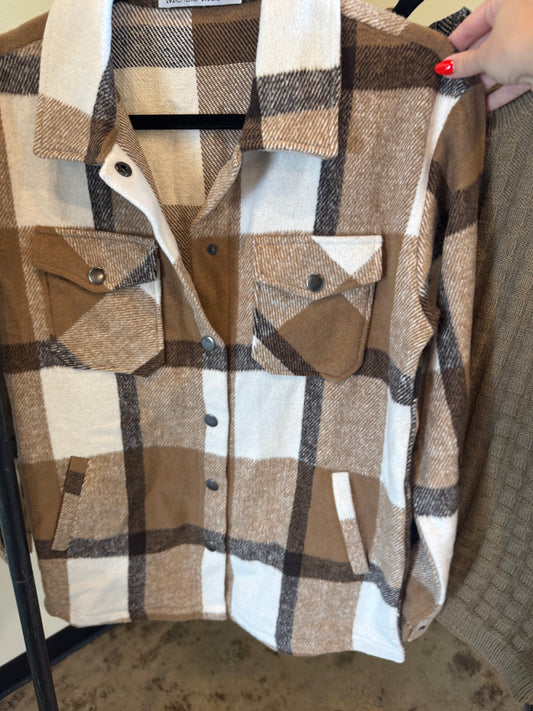 #21 Brown Flannel Shacket