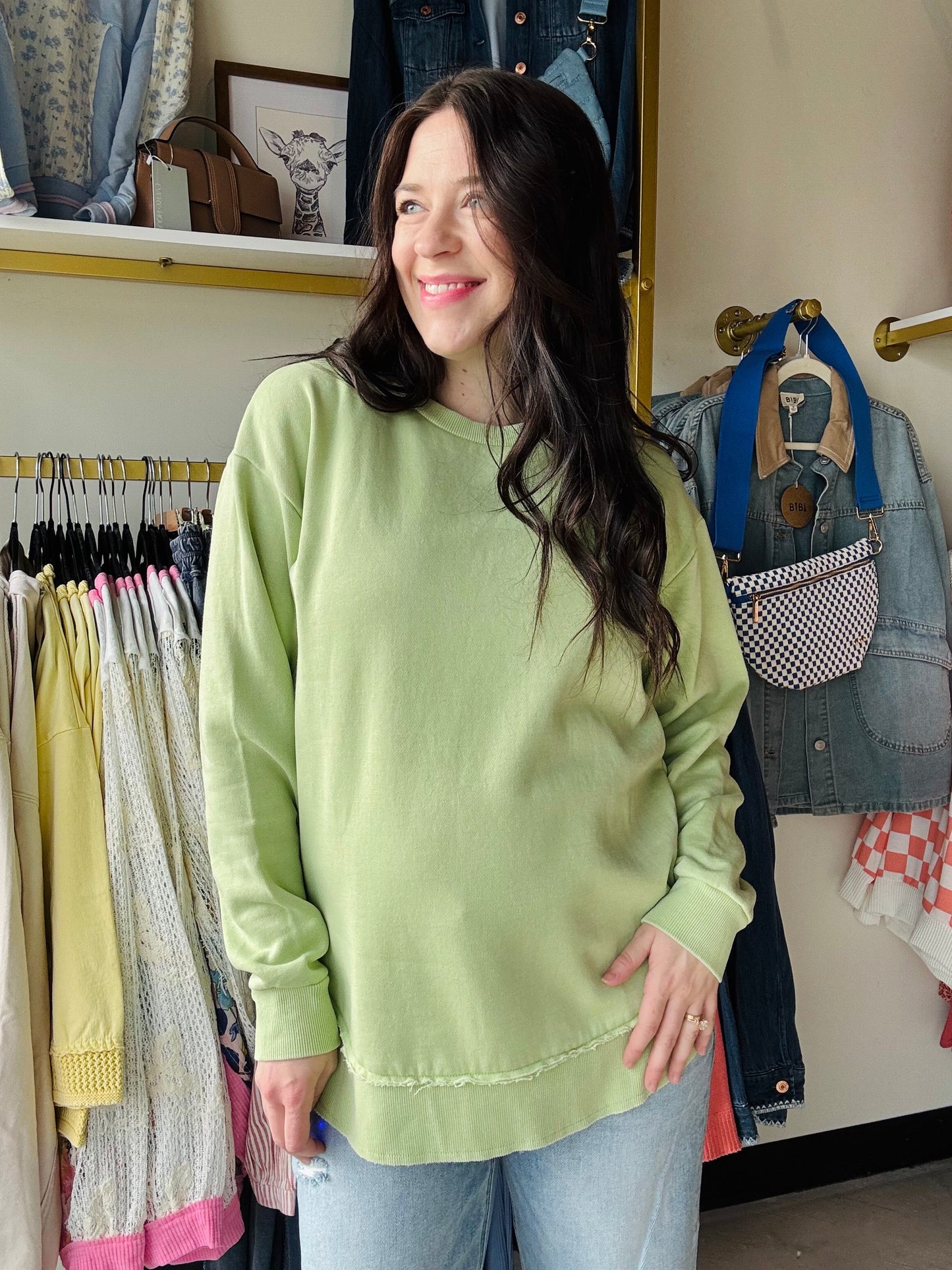 Spring Leaf Vintage Wash Pullover