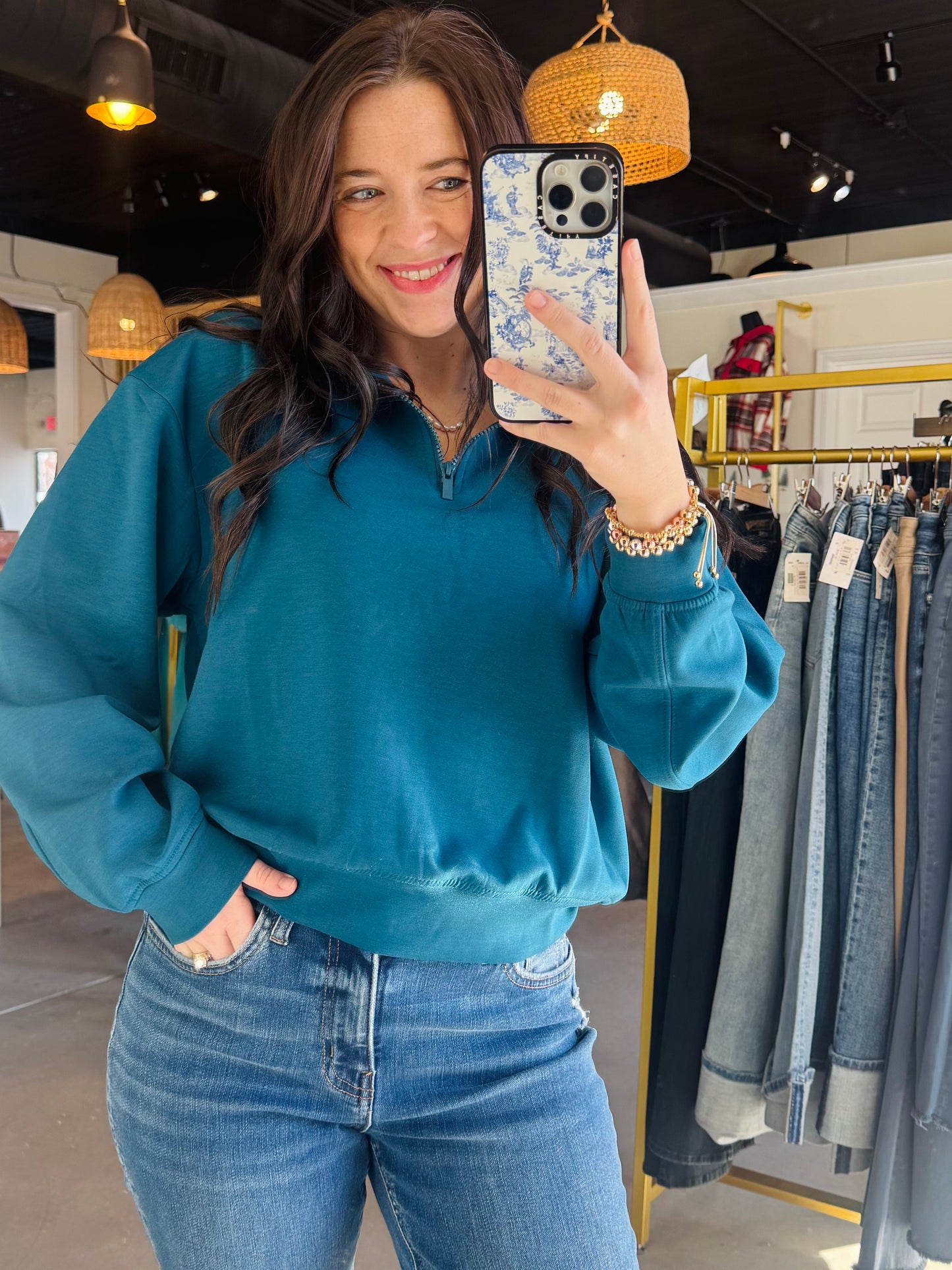 Teal Scuba Half Zip