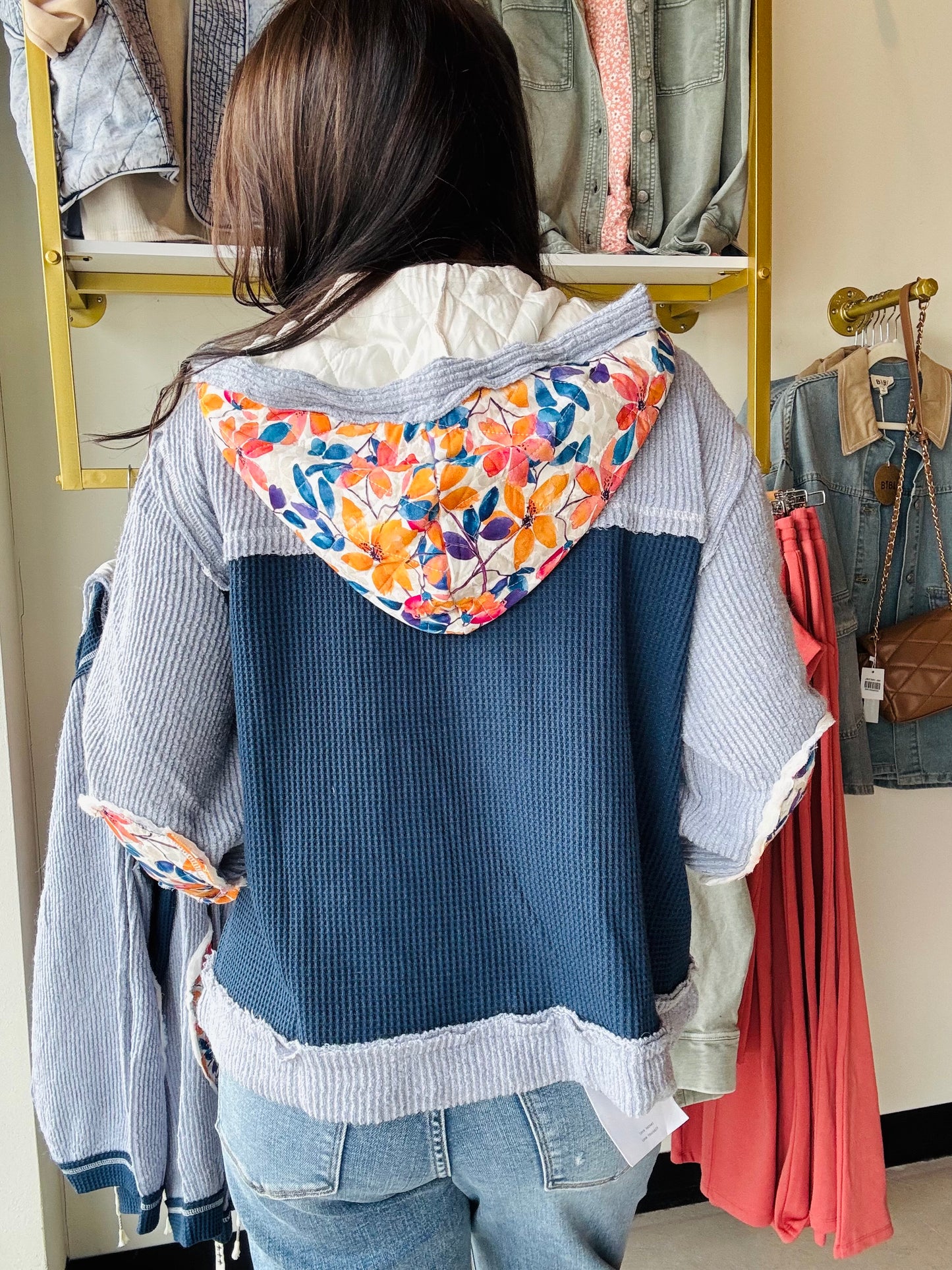 Indigo Thermal Patch Hoodie