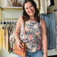 Grey Floral Double Trim Tank