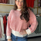 Orange & Ivory Crewneck Sweater