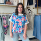 Brushstroke Blooms Floral Top