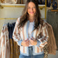 Denim & Mocha Accent Cardigan