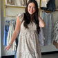Taupe Smocked Babydoll Dress
