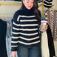 Ivory & Black Aki Turtleneck Sweater