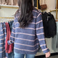 Pink & Denim Stripe Sweater