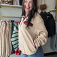 Taupe Buffalo Plaid Half Zip