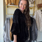 Black Velvet Burnout Top