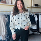 Ivory Spot Balloon Sleeve Blouse