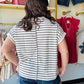 Maritime Navy Stripe Pocket Front Tee