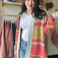 Orange Taupe Multi Cardigan