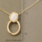 Pearl And Oval Hoop Pendant Necklace
