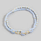 Faceted Beaded Flower Charm Mixed Beaded Bracelet