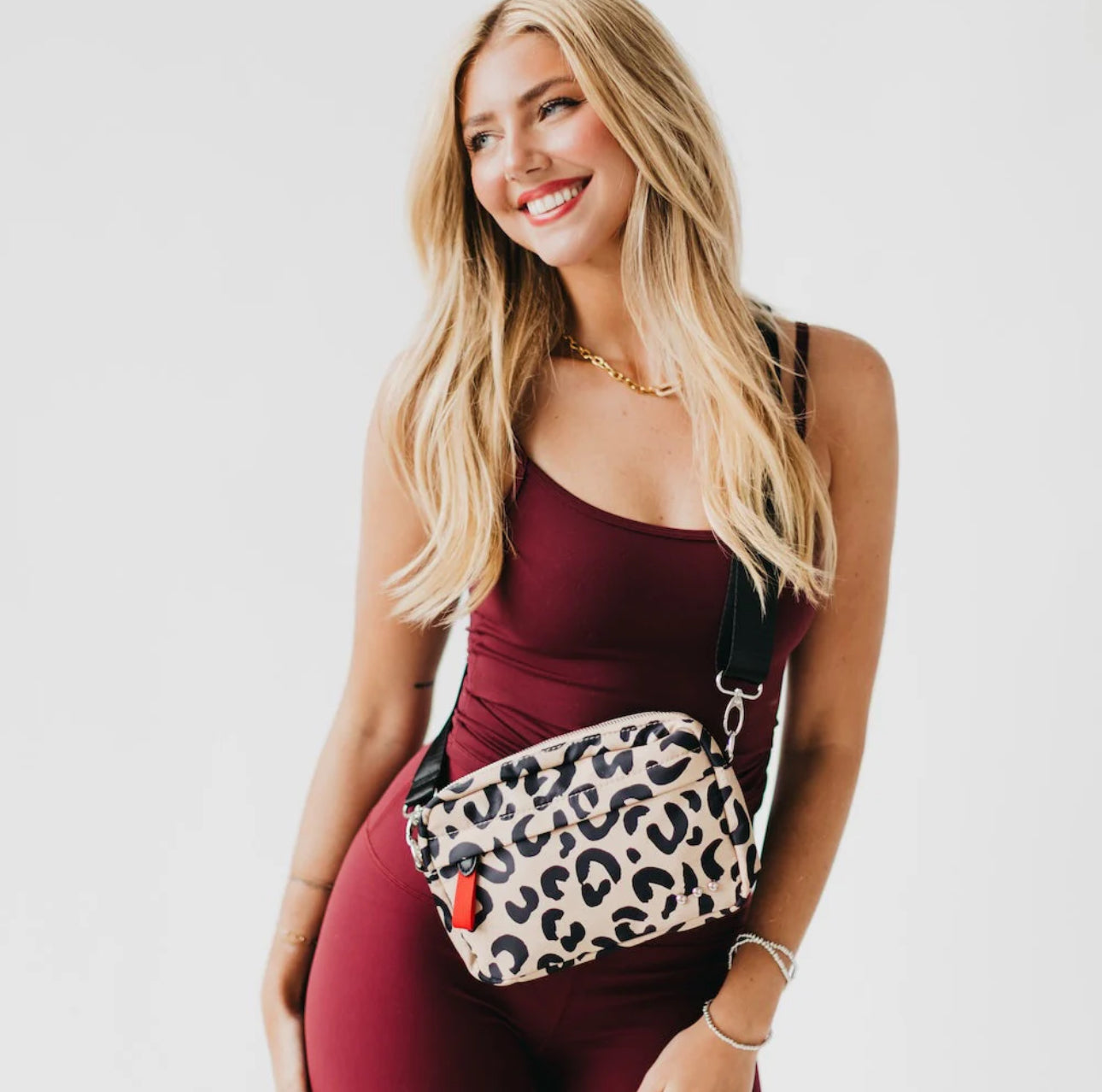 Tan Leopard Nancy Crossbody