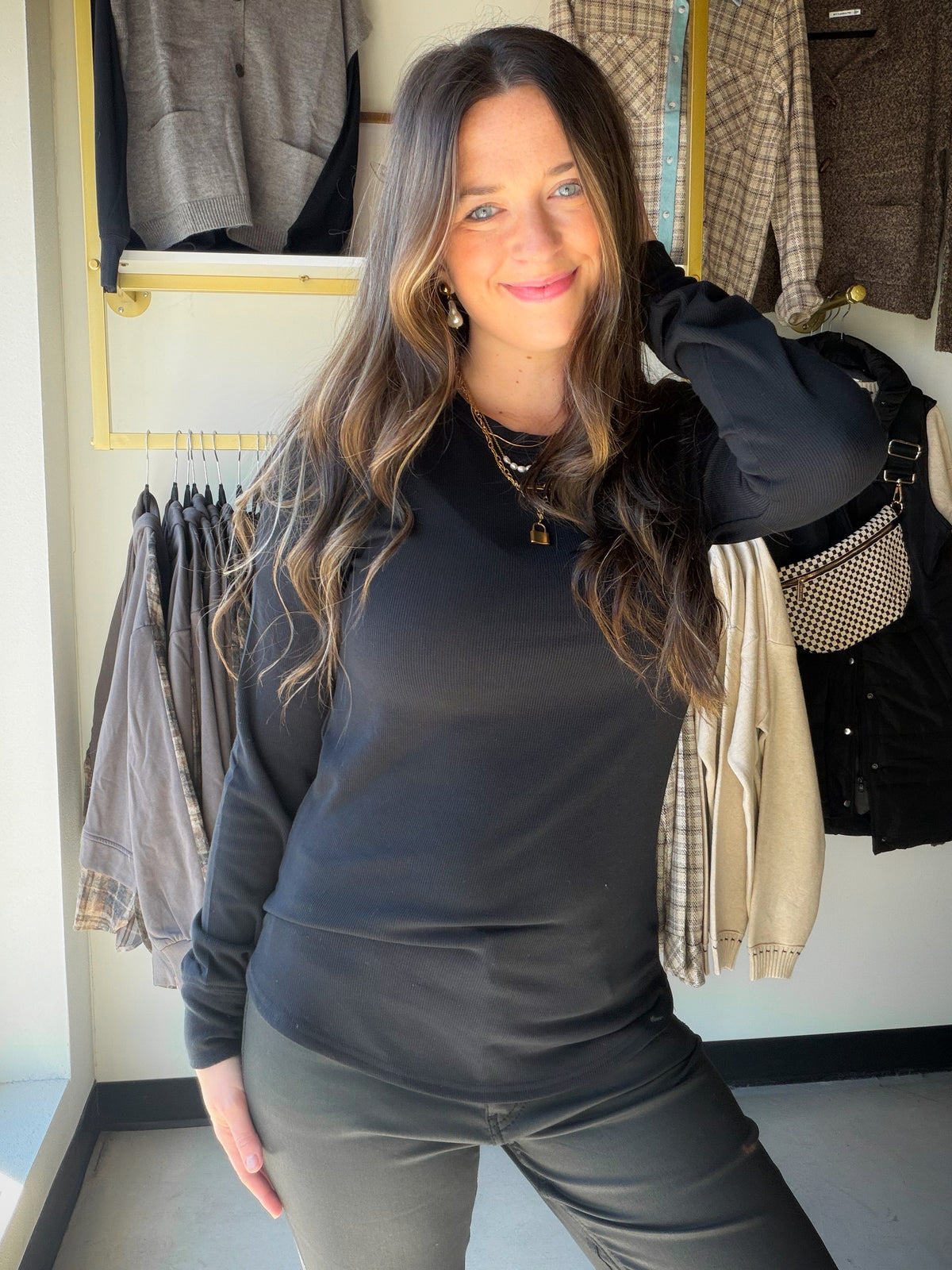 Black Stacy Top