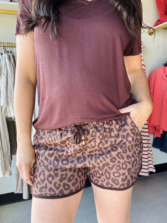 Chocolate Leopard Everyday Shorts