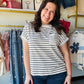 Maritime Navy Stripe Pocket Front Tee