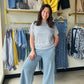 Blue Stripe Opalite Tee