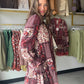 Wine Mix Abstract Mini Dress