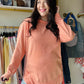 Spring Peach Vintage Wash Pullover