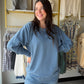 Dusty Blue Pigment Dyed Pullover